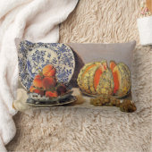 Monet - Still Life with Melon ランバークッション (ブランケット)