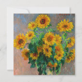 Monet Sunflowers 招待状 (正面)
