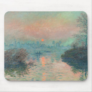 Monet Sunset fine art impressionist painting マウスパッド