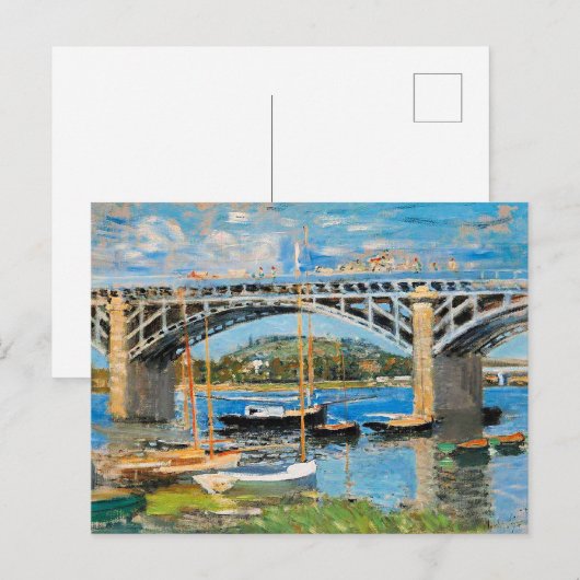 Monet - The Bridge over the Seine, ポストカード (正面/裏面)