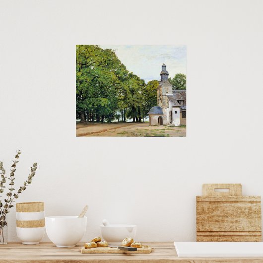 Monet - The Chapel Notre-Dame artwork, ポスター (キッチン)