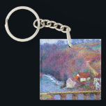 Monet - The Grande Creuse by the Bridge at Vervy キーホルダー<br><div class="desc">The Grande Creuse by the Bridge at Vervy，有名な絵画by Claude Monet,  1889</div>