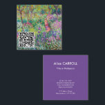 Monet - The Iris Garden at Giverny - QR Code スクエア名刺<br><div class="desc">ジヴェルニーのアイリスガーデン/ The Artist's Garden at Giverny - Claude Monet,  1899-1900</div>