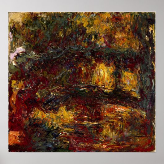 Monet - The Japanese Footbridge, Giverny ポスター (正面)