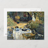 Monet - The Luncheon, 1873年のアートワーク ポストカード (正面/裏面)