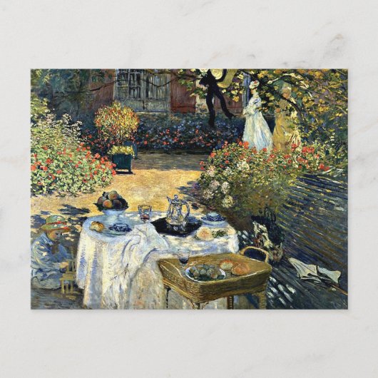 Monet - The Luncheon, 1873年のアートワーク ポストカード (正面)