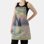 Monet - The Manneport, Cliff at Etreat, Sunset エプロン (インサイチュ)