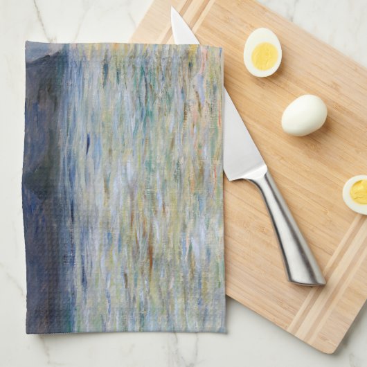 Monet - The Manneport, Cliff at Etreat, Sunset キッチンタオル (四つ折り)