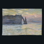 Monet - The Manneport, Cliff at Etreat, Sunset キッチンタオル<br><div class="desc">The Manneport,  Cliff at Etretat,  Sunset / Etretat,  soleil couchant - Claude Monet,  1883</div>