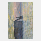 Monet - The Manneport, Cliff at Etreat, Sunset キッチンタオル (縦)