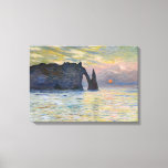 Monet - The Manneport, Cliff at Etreat, Sunset キャンバスプリント<br><div class="desc">The Manneport,  Cliff at Etretat,  Sunset / Etretat,  soleil couchant - Claude Monet,  1883</div>