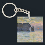 Monet - The Manneport, Cliff at Etreat, Sunset キーホルダー<br><div class="desc">The Manneport,  Cliff at Etretat,  Sunset / Etretat,  soleil couchant - Claude Monet,  1883</div>