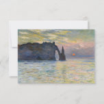 Monet - The Manneport, Cliff at Etreat, Sunset サンキューカード<br><div class="desc">The Manneport,  Cliff at Etretat,  Sunset / Etretat,  soleil couchant - Claude Monet,  1883</div>