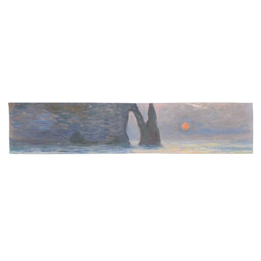 Monet - The Manneport, Cliff at Etreat, Sunset ショートテーブルランナー (横)