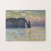 Monet - The Manneport, Cliff at Etreat, Sunset ジグソーパズル (横)