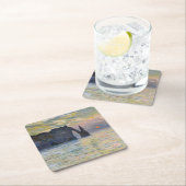 Monet - The Manneport, Cliff at Etreat, Sunset スクエアペーパーコースター (インサイチュ)