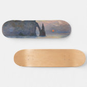 Monet - The Manneport, Cliff at Etreat, Sunset スケートボード (横)