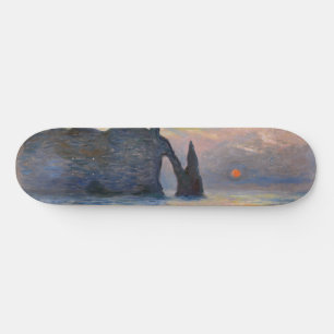 Monet - The Manneport, Cliff at Etreat, Sunset スケートボード