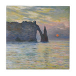 Monet - The Manneport, Cliff at Etreat, Sunset タイル<br><div class="desc">The Manneport,  Cliff at Etretat,  Sunset / Etretat,  soleil couchant - Claude Monet,  1883</div>