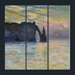 Monet - The Manneport, Cliff at Etreat, Sunset トリプティカ<br><div class="desc">The Manneport,  Cliff at Etretat,  Sunset / Etretat,  soleil couchant - Claude Monet,  1883</div>