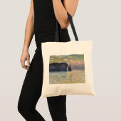 Monet - The Manneport, Cliff at Etreat, Sunset トートバッグ (正面(商品))
