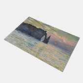 Monet - The Manneport, Cliff at Etreat, Sunset ドアマット (アングル)