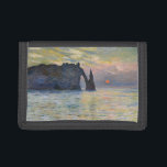 Monet - The Manneport, Cliff at Etreat, Sunset ナイロン三つ折りウォレット<br><div class="desc">The Manneport,  Cliff at Etretat,  Sunset / Etretat,  soleil couchant - Claude Monet,  1883</div>