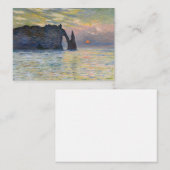 Monet - The Manneport, Cliff at Etreat, Sunset ノートカード (正面/裏面)