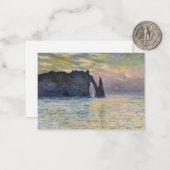 Monet - The Manneport, Cliff at Etreat, Sunset ノートカード (正面/裏面インサイチュ)