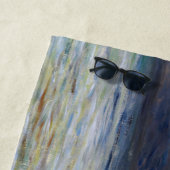 Monet - The Manneport, Cliff at Etreat, Sunset ビーチタオル (インサイチュ)