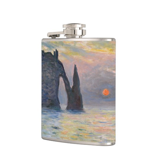Monet - The Manneport, Cliff at Etreat, Sunset フラスク (左)