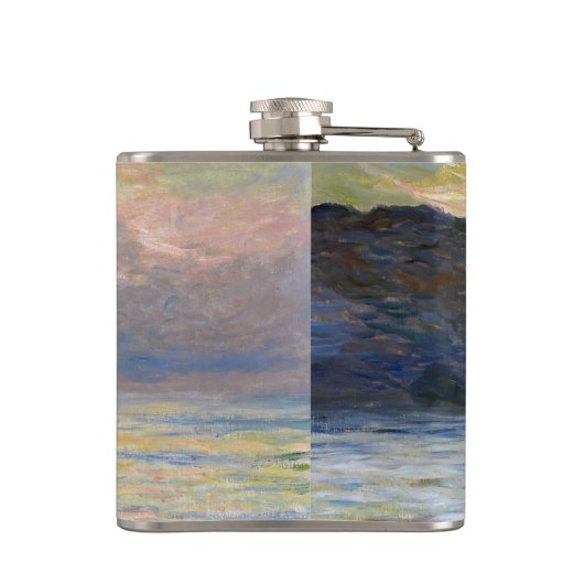 Monet - The Manneport, Cliff at Etreat, Sunset フラスク (裏面)