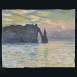 Monet - The Manneport, Cliff at Etreat, Sunset フリースブランケット<br><div class="desc">The Manneport,  Cliff at Etretat,  Sunset / Etretat,  soleil couchant - Claude Monet,  1883</div>