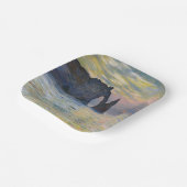 Monet - The Manneport, Cliff at Etreat, Sunset ペーパープレート (傾斜あり)