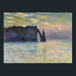 Monet - The Manneport, Cliff at Etreat, Sunset ポスター<br><div class="desc">The Manneport,  Cliff at Etretat,  Sunset / Etretat,  soleil couchant - Claude Monet in 1883</div>