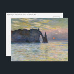 Monet - The Manneport, Cliff at Etreat, Sunset ポストカード<br><div class="desc">The Manneport,  Cliff at Etretat,  Sunset / Etretat,  soleil couchant - Claude Monet,  1883</div>