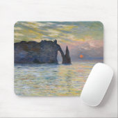 Monet - The Manneport, Cliff at Etreat, Sunset マウスパッド (マウス)