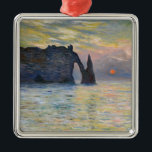 Monet - The Manneport, Cliff at Etreat, Sunset メタルオーナメント<br><div class="desc">The Manneport,  Cliff at Etretat,  Sunset / Etretat,  soleil couchant - Claude Monet,  1883</div>