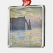Monet - The Manneport, Cliff at Etreat, Sunset メタルオーナメント (左)