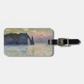 Monet - The Manneport, Cliff at Etreat, Sunset ラゲッジタグ (正面横)