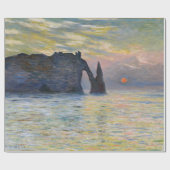 Monet - The Manneport, Cliff at Etreat, Sunset ラッピングペーパー (フラット)
