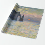 Monet - The Manneport, Cliff at Etreat, Sunset ラッピングペーパー<br><div class="desc">The Manneport,  Cliff at Etretat,  Sunset / Etretat,  soleil couchant - Claude Monet,  1883</div>