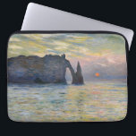 Monet - The Manneport, Cliff at Etreat, Sunset ラップトップスリーブ<br><div class="desc">The Manneport,  Cliff at Etretat,  Sunset / Etretat,  soleil couchant - Claude Monet in 1883</div>