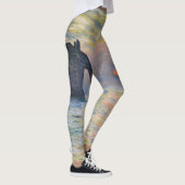 Monet - The Manneport, Cliff at Etreat, Sunset レギンス (右)