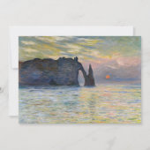Monet - The Manneport, Cliff at Etreat, Sunset 招待状 (正面)