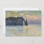 Monet - The Manneport, Cliff at Etreat, Sunset 招待状<br><div class="desc">The Manneport,  Cliff at Etretat,  Sunset / Etretat,  soleil couchant - Claude Monet,  1883</div>