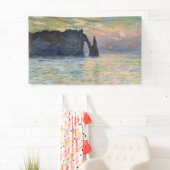 Monet - The Manneport, Cliff at Etreat, Sunset 横断幕 (インサイチュ)