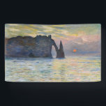 Monet - The Manneport, Cliff at Etreat, Sunset 横断幕<br><div class="desc">The Manneport,  Cliff at Etretat,  Sunset / Etretat,  soleil couchant - Claude Monet in 1883</div>