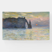 Monet - The Manneport, Cliff at Etreat, Sunset 横断幕 (横)