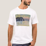 Monet - The Manneport, Cliff at Etreat, Sunset Tシャツ<br><div class="desc">The Manneport, Cliff at Etretat, Sunset / Etretat, soleil couchant - Claude Monet, 1883</div>